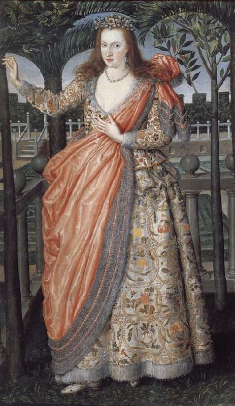 Robert Peake the Elder Portrait of a Lady of the Hampden family Sweden oil painting art